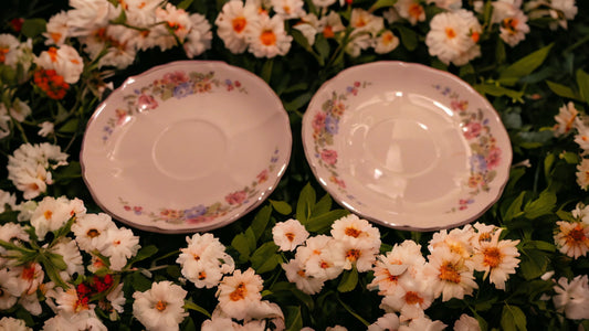 Vintage Floral Pattern Dishes