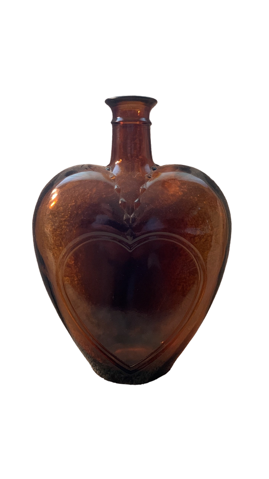 Paul Mason Amber Heart shaped Bottle