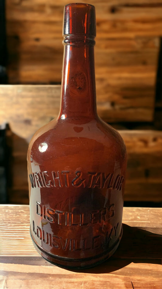 Vintage Wright & Taylor Whiskey Bottle