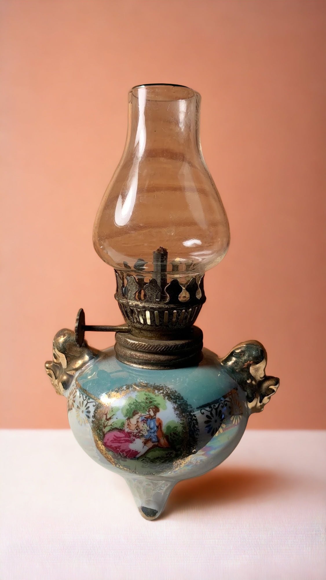 Vintage Japanese Oil Lamp