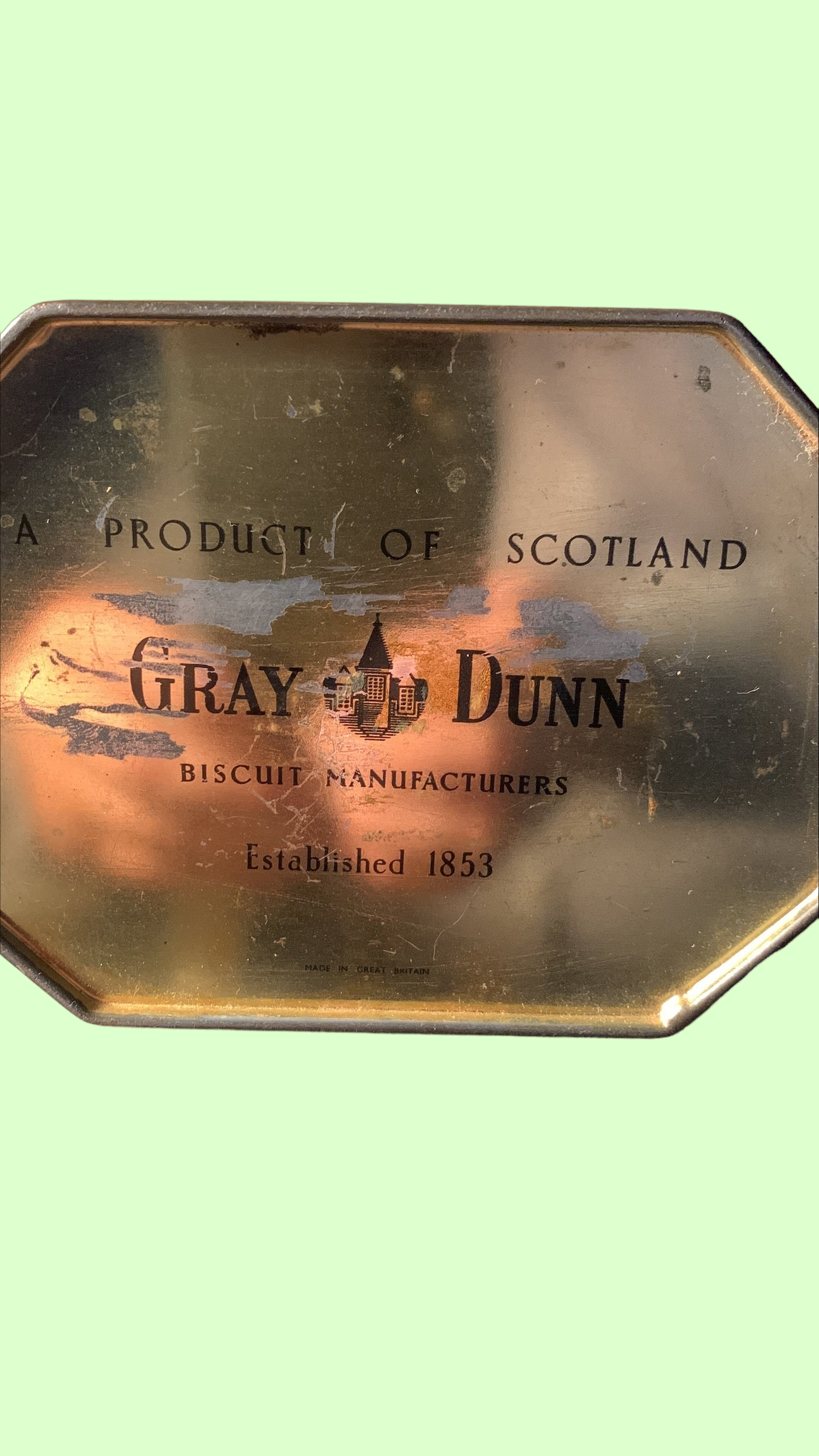 Vintage Gray & Dunn Tin