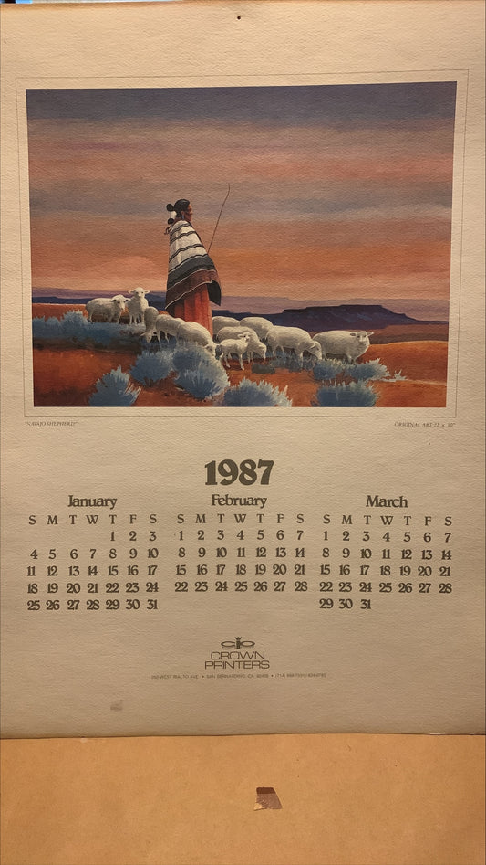 Calendar Navajo Indians 1987