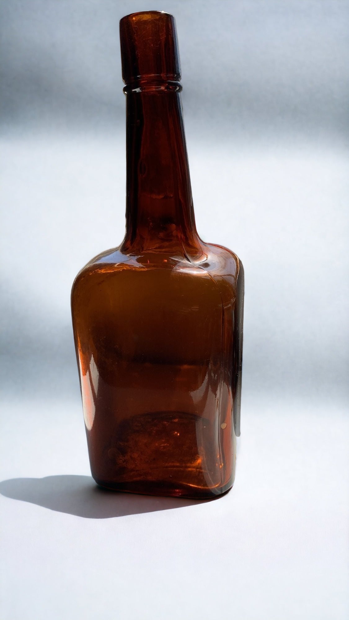 Vintage Amber Glass Bottle