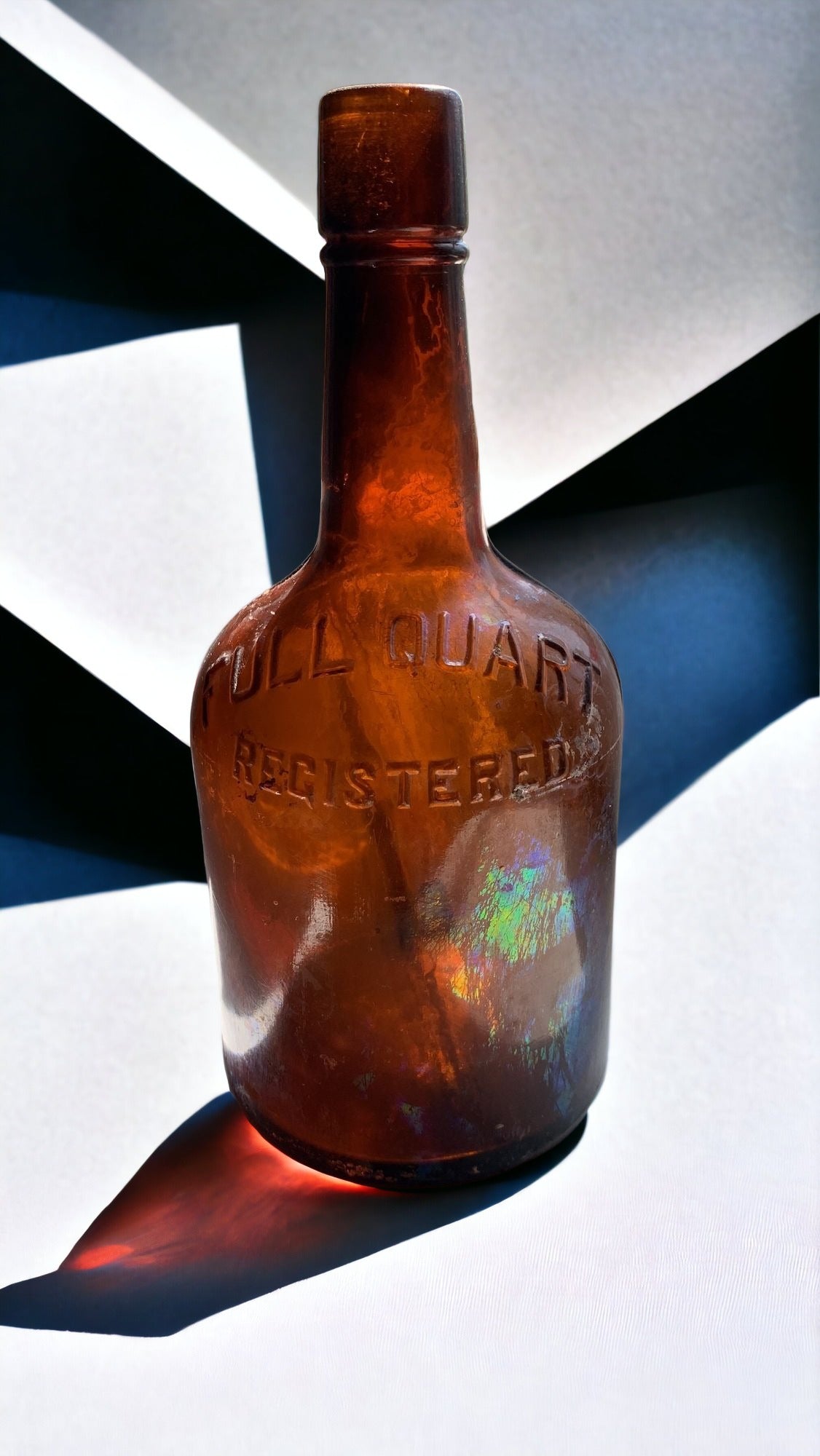 Wright and Taylor Amber Bottle